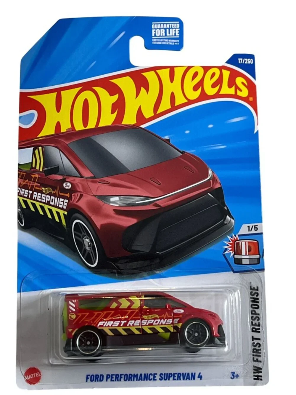 Hot Wheels Ford SuperVan 4 HW First Response 77/250 1/5 Red Van 2024 NOC